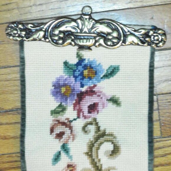 Beautiful Vintage Handmade Needlework Bell Pull Chimney Flu Pull Wall Decor - Picture 6 of 8